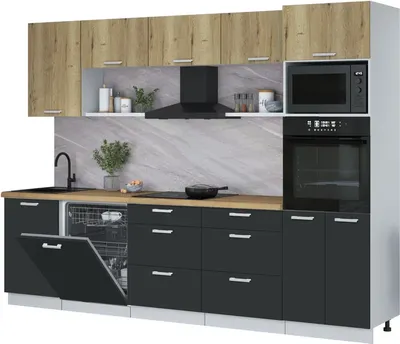 

Кухонный гарнитур, Мила Лайт 2.9-ПМ1