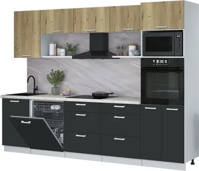 

Кухонный гарнитур, Мила Лайт 2.9-ПМ1