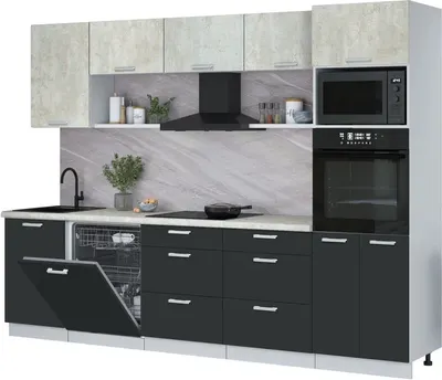 

Кухонный гарнитур, Мила Лайт 2.9-ПМ1