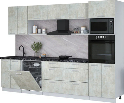 

Кухонный гарнитур, Мила Лайт 3.0-ПМ1