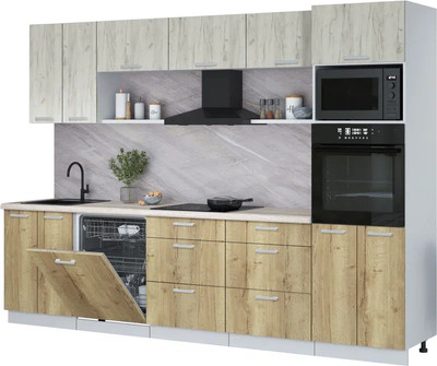 

Кухонный гарнитур, Мила Лайт 3.0-ПМ1