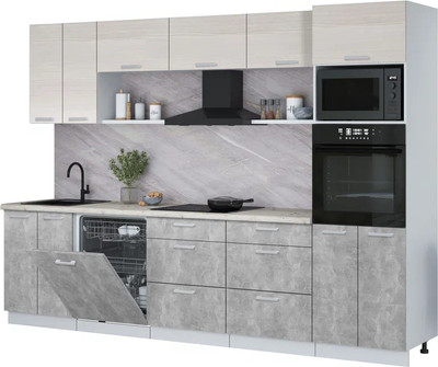 

Кухонный гарнитур, Мила Лайт 3.0-ПМ1