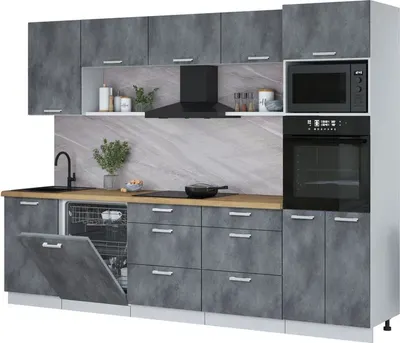 

Кухонный гарнитур, Мила Лайт 2.9-ПМ1