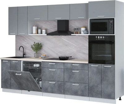 

Кухонный гарнитур, Мила Лайт 3.0-ПМ1