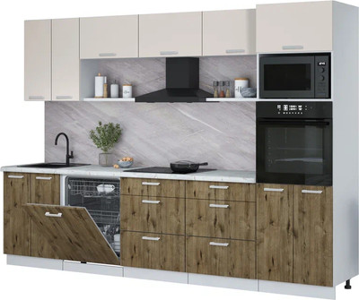 

Кухонный гарнитур, Мила Лайт 3.0-ПМ1