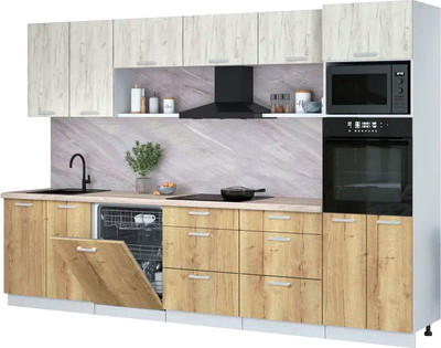 

Кухонный гарнитур, Мила Лайт 3.2-ПМ1