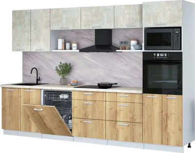 

Кухонный гарнитур, Мила Лайт 3.2-ПМ1