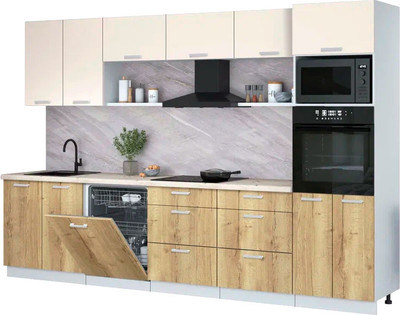 

Кухонный гарнитур, Мила Лайт 3.2-ПМ1