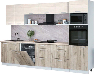 

Кухонный гарнитур, Мила Лайт 3.2-ПМ1