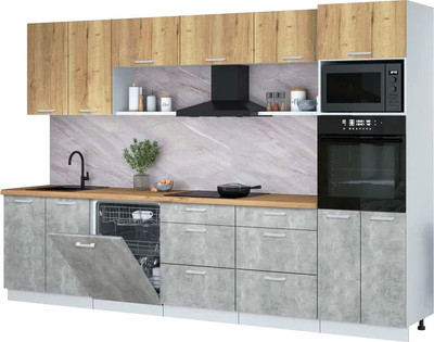 

Кухонный гарнитур, Мила Лайт 3.2-ПМ1