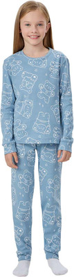 Пижама детская Mark Formelle 567743 (р.152-76, мишки на сине-голубом) - 