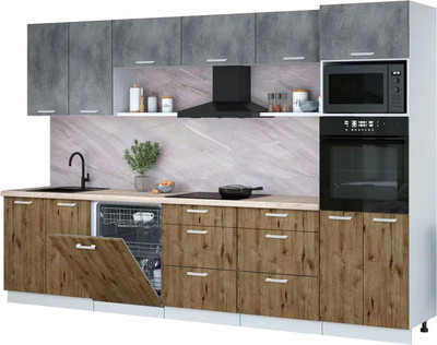 

Кухонный гарнитур, Мила Лайт 3.2-ПМ1