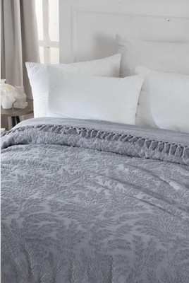 

Покрывало, Salkim с бахромой Евро 200x220 / Y1035 SALKIM Gri