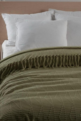 

Покрывало, Sezar с бахромой Евро 200x220 / Y1035 SEZAR Haki