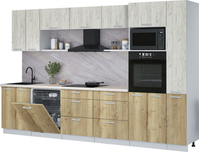 

Кухонный гарнитур, Мила Лайт 3.3-ПМ1