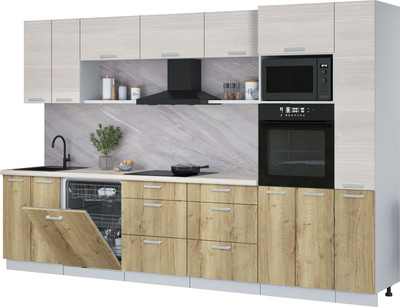 

Кухонный гарнитур, Мила Лайт 3.3-ПМ1