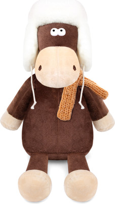 Мягкая игрушка Maxitoys Конь Василий в Ушанке и Шарфе / MT-250219-22 -