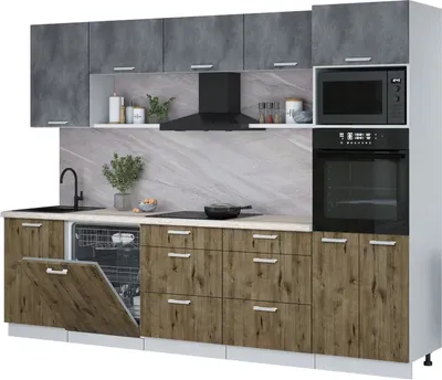 

Кухонный гарнитур, Мила Лайт 2.9-ПМ1