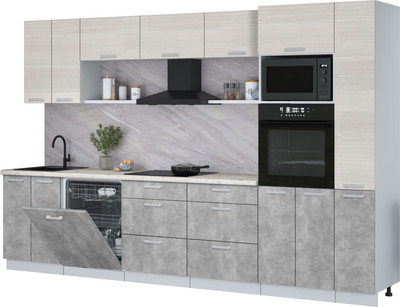 

Кухонный гарнитур, Мила Лайт 3.3-ПМ1