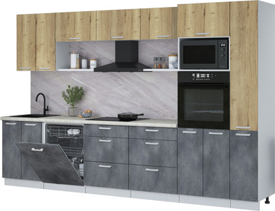 

Кухонный гарнитур, Мила Лайт 3.3-ПМ1