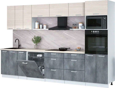 

Кухонный гарнитур, Мила Лайт 3.3-ПМ1-2