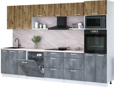 

Кухонный гарнитур, Мила Лайт 3.3-ПМ1-2