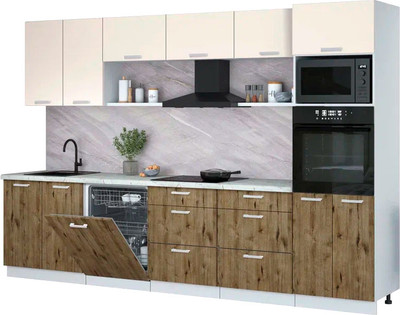 

Кухонный гарнитур, Мила Лайт 3.3-ПМ1-2