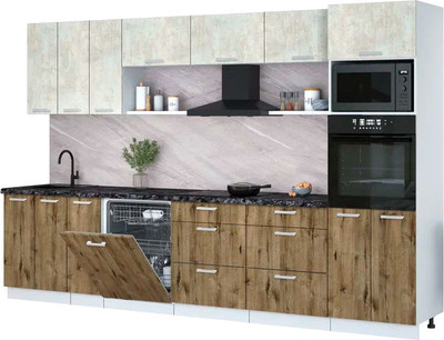 

Кухонный гарнитур, Мила Лайт 3.3-ПМ1-2