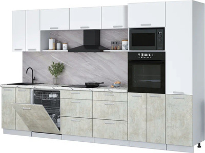 

Кухонный гарнитур, Мила Лайт 3.4-ПМ1