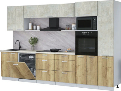 

Кухонный гарнитур, Мила Лайт 3.4-ПМ1