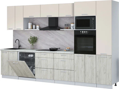 

Кухонный гарнитур, Мила Лайт 3.4-ПМ1