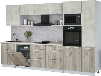 

Кухонный гарнитур, Мила Лайт 3.4-ПМ1