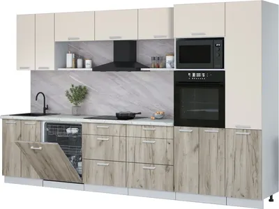 

Кухонный гарнитур, Мила Лайт 3.4-ПМ1