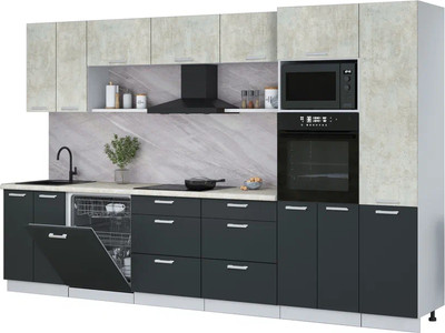 

Кухонный гарнитур, Мила Лайт 3.4-ПМ1