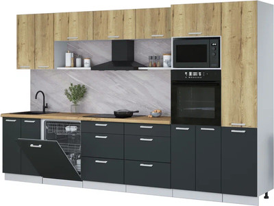 

Кухонный гарнитур, Мила Лайт 3.4-ПМ1