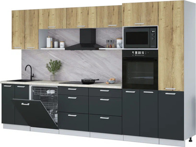 

Кухонный гарнитур, Мила Лайт 3.4-ПМ1