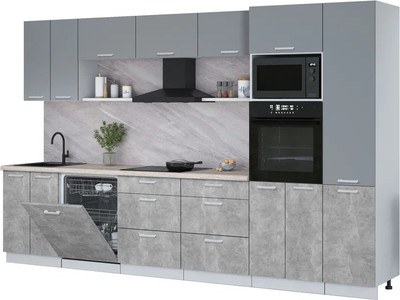 

Кухонный гарнитур, Мила Лайт 3.4-ПМ1