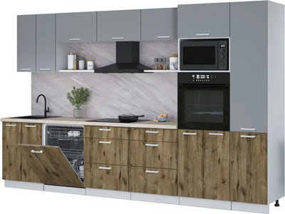 

Кухонный гарнитур, Мила Лайт 3.4-ПМ1