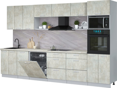 

Кухонный гарнитур, Мила Лайт 3.4-ПМ1-2