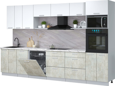 

Кухонный гарнитур, Мила Лайт 3.4-ПМ1-2