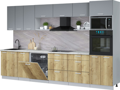 

Кухонный гарнитур, Мила Лайт 3.4-ПМ1-2