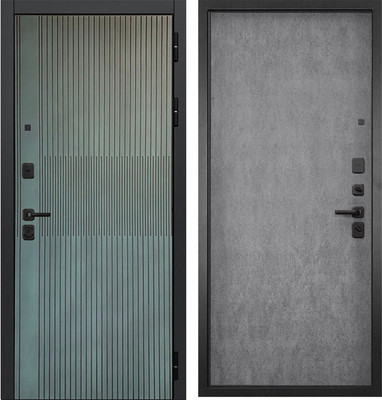 Входная дверь ГРАНИТ Бриони 77-1 бетон невский (96x207, правая) - 