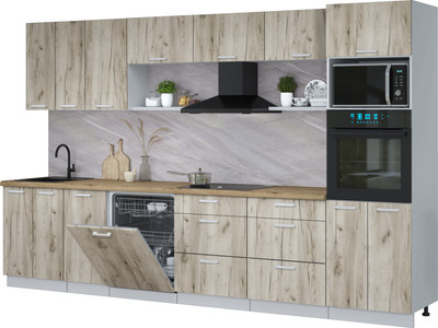 

Кухонный гарнитур, Мила Лайт 3.4-ПМ1-2