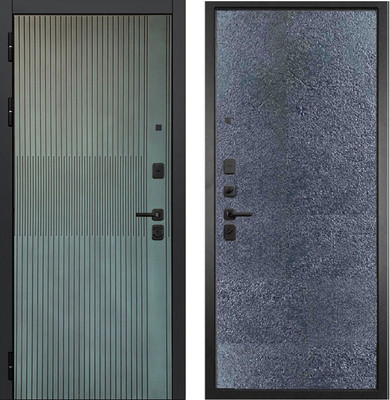 Входная дверь ГРАНИТ Бриони 77-1 бетон темный (86x205, левая) - 