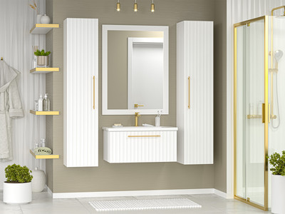 

Тумба с умывальником, Alicante 80 / ALI-09080-0101Я+13080-KL