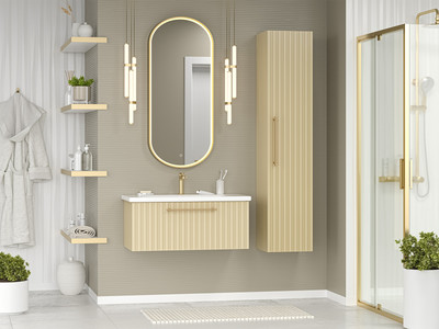 

Тумба с умывальником, Alicante 90 / ALI-09090-4601Я+13090-KL