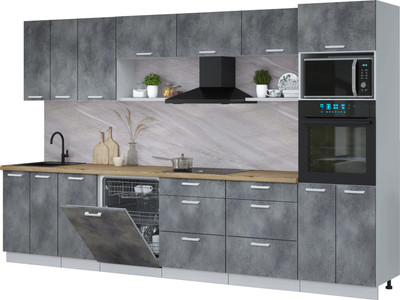 

Кухонный гарнитур, Мила Лайт 3.4-ПМ1-2