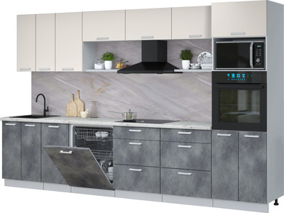 

Кухонный гарнитур, Мила Лайт 3.4-ПМ1-2