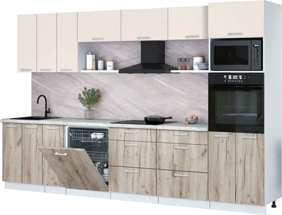 

Кухонный гарнитур, Мила Лайт 3.3-ПМ1-2