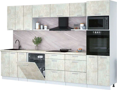 

Кухонный гарнитур, Мила Лайт 3.3-ПМ1-2